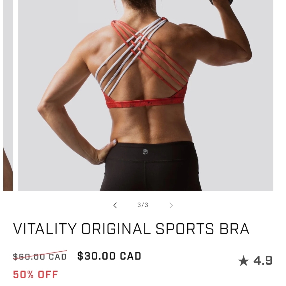 Red Sports Bra - Picture 2 of 4